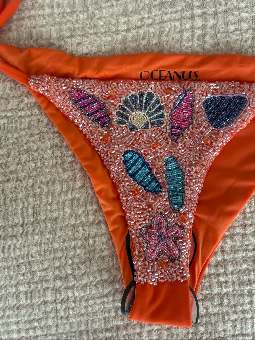 Anthropologie Oceanus Helia Hand-Embroidered Bikini Bottoms NWT - Picture 4 of 6